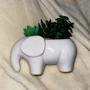 Elephant fake succulent decor